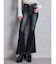 ハイウエストleg lengthフレアデニムパンツ