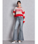 ハイウエストleg lengthフレアデニムパンツ