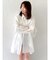 シャツイレフレアミニワンピース