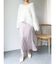 サテンナロースリットスカート