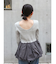 バルーンデザインバックオープンニット