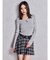 ベルトSETチェックプリーツスカートライクショートパンツ