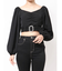 bijouバックルlong sleeveブラウス