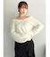 2WAYミニシャギーオフショルニット