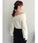2WAYミニシャギーオフショルニット