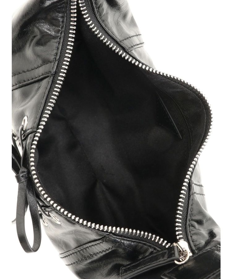 レースアップハーフムーンバッグ