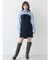【WEB限定カラーあり】シャツレイヤード風ニットドッキングミニワンピース