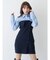 【WEB限定カラーあり】シャツレイヤード風ニットドッキングミニワンピース