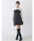 【WEB限定カラーあり】シャツレイヤード風ニットドッキングミニワンピース