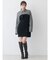 【WEB限定カラーあり】シャツレイヤード風ニットドッキングミニワンピース