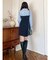 【WEB限定カラーあり】シャツレイヤード風ニットドッキングミニワンピース