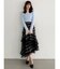 【追加生産】異素材使いティアードスカート
