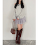 ボリュームフリルチュールミニスカート