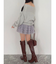 ボリュームフリルチュールミニスカート