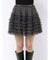 ボリュームフリルチュールミニスカート