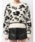 GG Leopardシャギーショートニットトップス