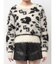 GG Leopardシャギーショートニットトップス