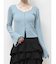 フロントクロスカットリブトップス