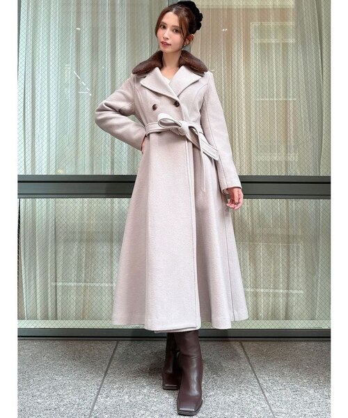 ショートビーバーウールロングコート｜マークスタイラーアウトレットの