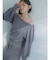 【吉田朱里】タックスリーブオフショルスウェット ※BLACK WEB限定カラー
