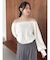 【吉田朱里】タックスリーブオフショルスウェット ※BLACK WEB限定カラー