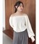 【吉田朱里】タックスリーブオフショルスウェット ※BLACK WEB限定カラー