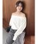 【吉田朱里】タックスリーブオフショルスウェット ※BLACK WEB限定カラー