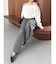 【吉田朱里】タックスリーブオフショルスウェット ※BLACK WEB限定カラー