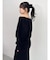 【吉田朱里】タックスリーブオフショルスウェット ※BLACK WEB限定カラー