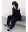 【吉田朱里】タックスリーブオフショルスウェット ※BLACK WEB限定カラー