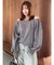 【吉田朱里】タックスリーブオフショルスウェット ※BLACK WEB限定カラー