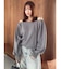 【吉田朱里】タックスリーブオフショルスウェット ※BLACK WEB限定カラー
