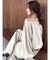 【吉田朱里】タックスリーブオフショルスウェット ※BLACK WEB限定カラー