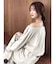 【吉田朱里】タックスリーブオフショルスウェット ※BLACK WEB限定カラー