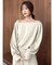 【吉田朱里】タックスリーブオフショルスウェット ※BLACK WEB限定カラー