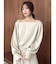 【吉田朱里】タックスリーブオフショルスウェット ※BLACK WEB限定カラー