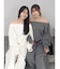 【吉田朱里】タックスリーブオフショルスウェット ※BLACK WEB限定カラー