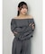 【吉田朱里】タックスリーブオフショルスウェット ※BLACK WEB限定カラー