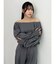 【吉田朱里】タックスリーブオフショルスウェット ※BLACK WEB限定カラー