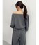 【吉田朱里】タックスリーブオフショルスウェット ※BLACK WEB限定カラー