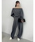 【吉田朱里】タックスリーブオフショルスウェット ※BLACK WEB限定カラー
