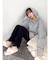 【吉田朱里】ストーンアートハーフジップフーディ