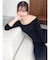 【吉田朱里】温感・セラミド加工カップインオフショルインナー