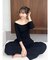 【吉田朱里】温感・セラミド加工カップインオフショルインナー