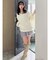 【吉田朱里】リラックスニットフーディ