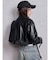 Fake leather shortジャケット