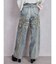 ハイウエストBACK CROSS POINTワイドデニムパンツ