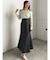 バックレースアップストレッチマーメイドスカート