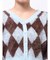 アーガイルオーバーニットトップス