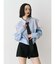 カットアウトバイカラークロップドシャツ